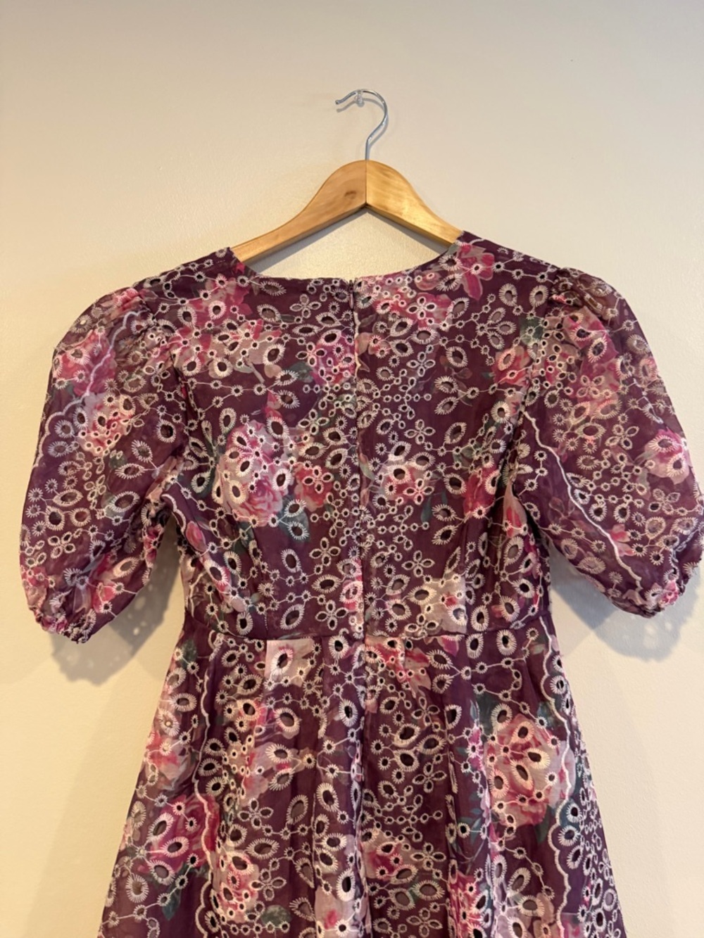 Altar'd State Lace Purple Mini Dress Size Small floral lined - Picture 9 of 14